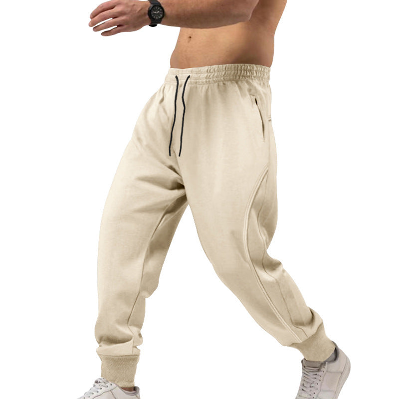 Herren sportliche Jogginghose mit elastischem Bund und Taschen Heidi-Mode