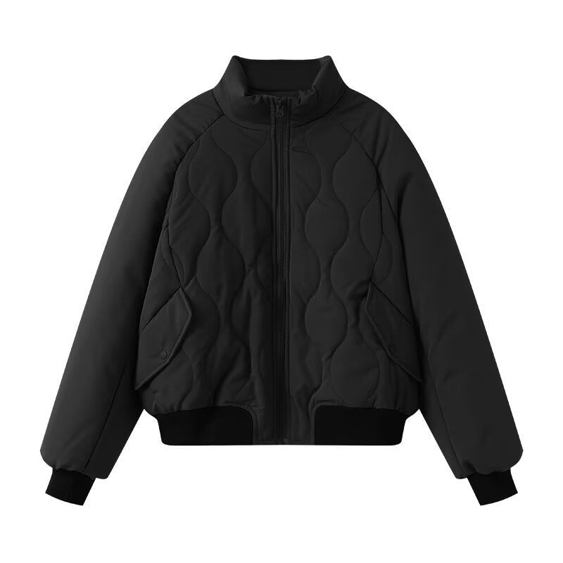 Damen Steppjacke im sportlichen Design mit hohem Kragen und elastischen Bündchen Heidi-Mode
