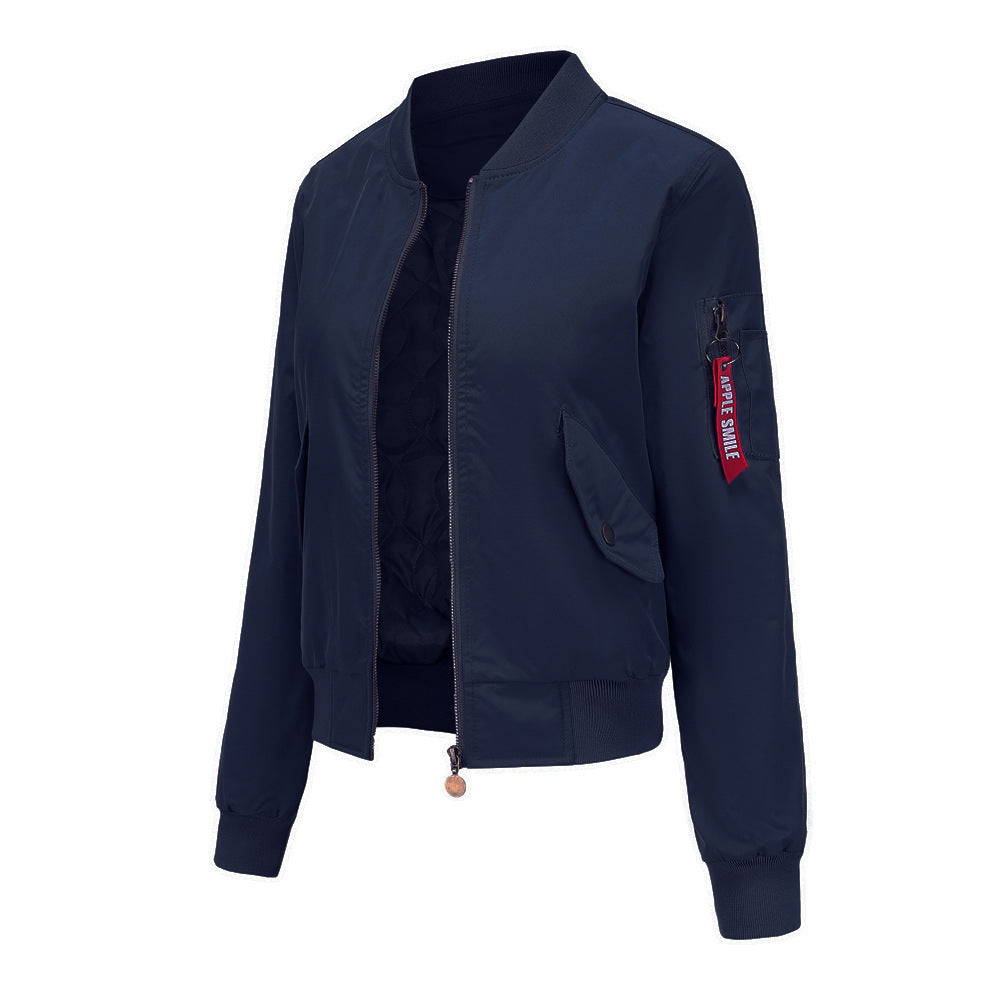 Damen sportliche Bomberjacke mit praktischen Taschen Heidi-Mode