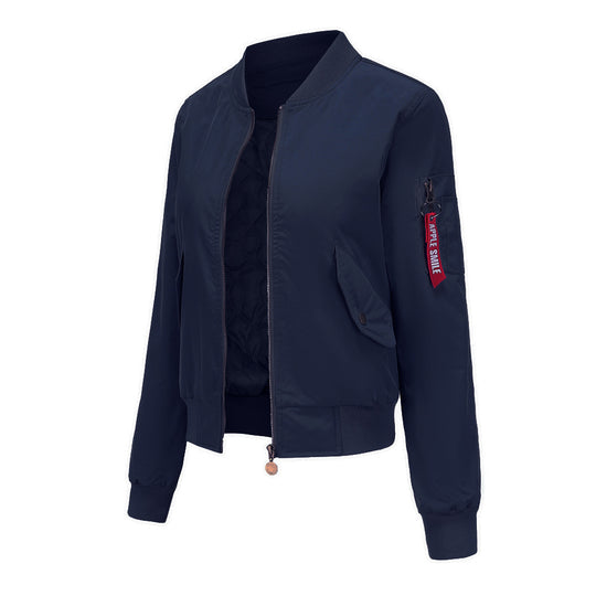 Damen sportliche Bomberjacke mit praktischen Taschen Heidi-Mode