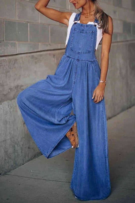 Heidi-Mode | Ärmelloser Denim Jumpsuit