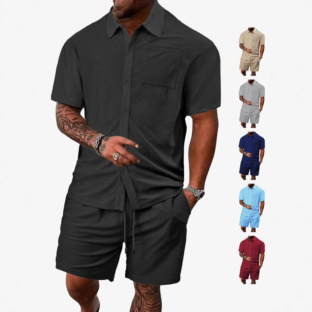Herren Freizeit Outfits mit atmungsaktiver Textur und praktischen Taschen Heidi-Mode