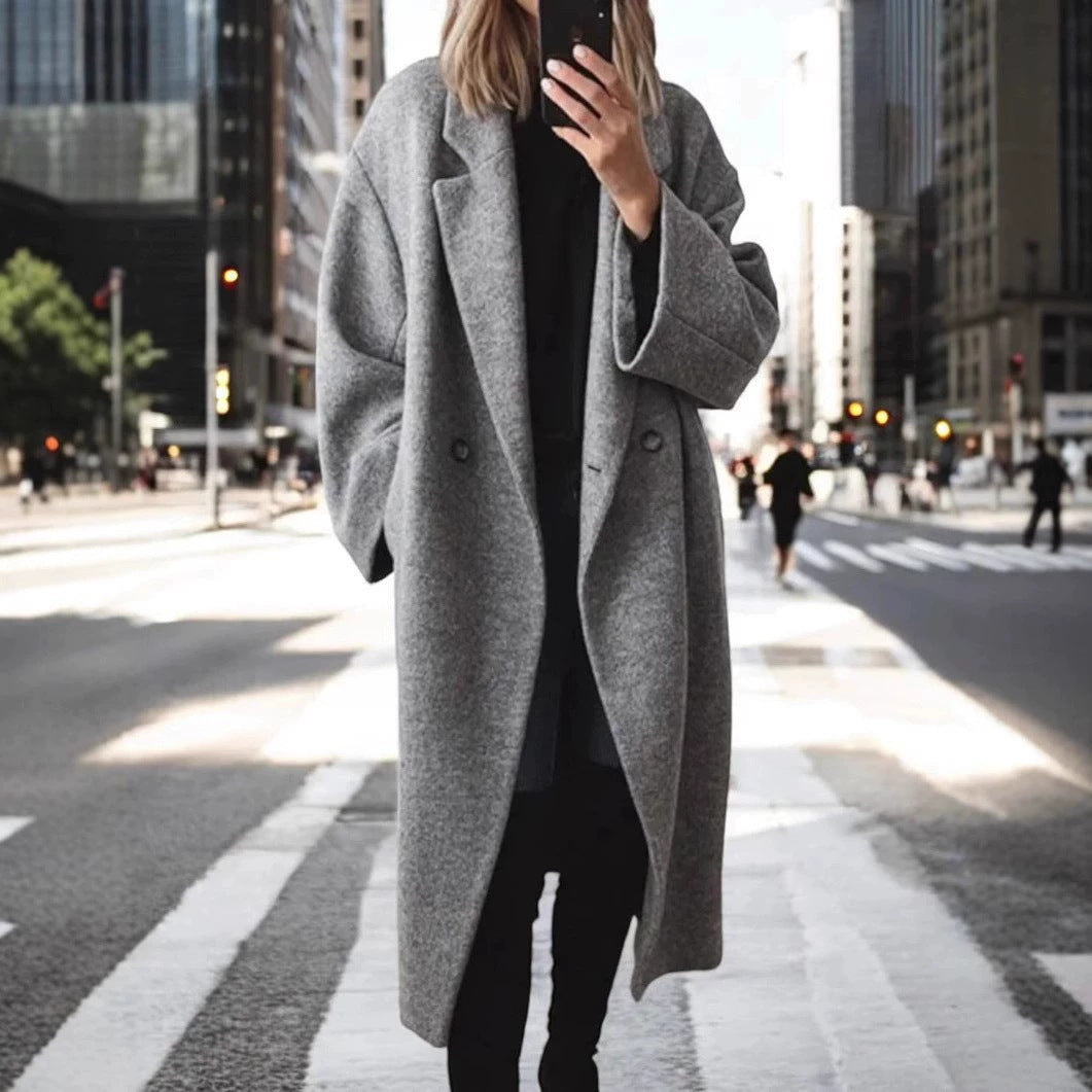 Damen oversized Wollmantel Heidi-Mode