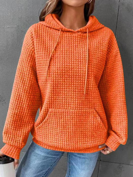 Damen Kapuzensweatshirt mit strukturiertem Design Heidi-Mode
