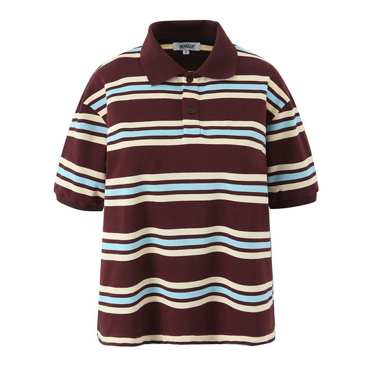 Heidi-Mode | Gestreiftes Kurzarm-T-Shirt Faltenrock mit niedrigem Bund Set
