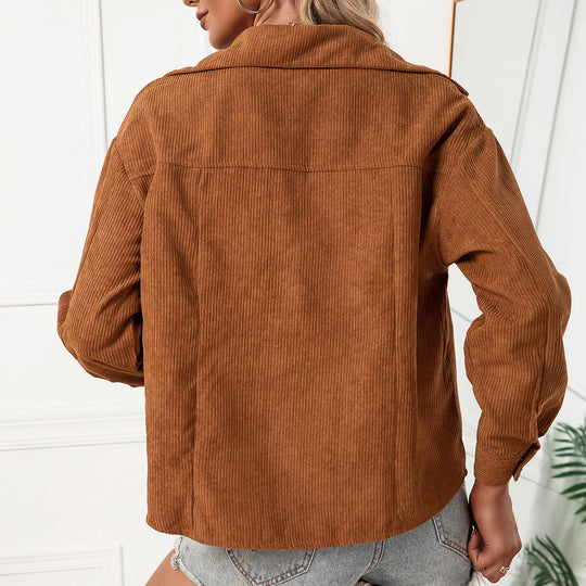 Damen Cordjacke im Oversized-Stil Heidi-Mode