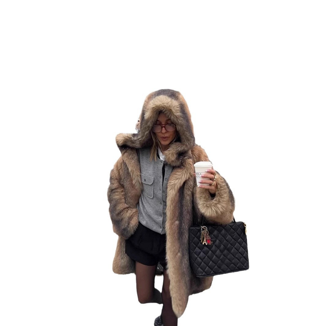 Damen Kuschelige Freizeitjacke mit reflektierenden Details und praktischer Kapuze Heidi-Mode
