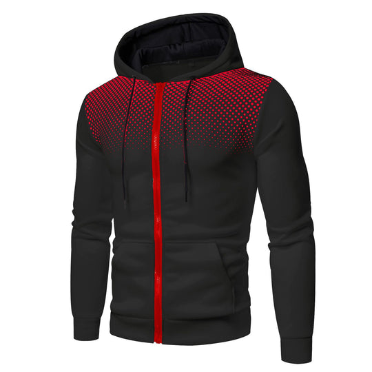 Herren Sportlicher Zip-Hoodie mit atmungsaktivem Mesh-Einsatz Heidi-Mode