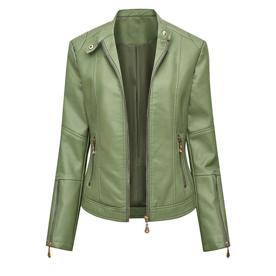 Damen Kunstlederjacke im Biker-Stil Heidi-Mode