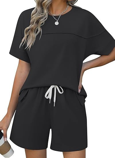 Damen lässiges Sport-Outfit mit elastischem Bund und praktischen Taschen Heidi-Mode