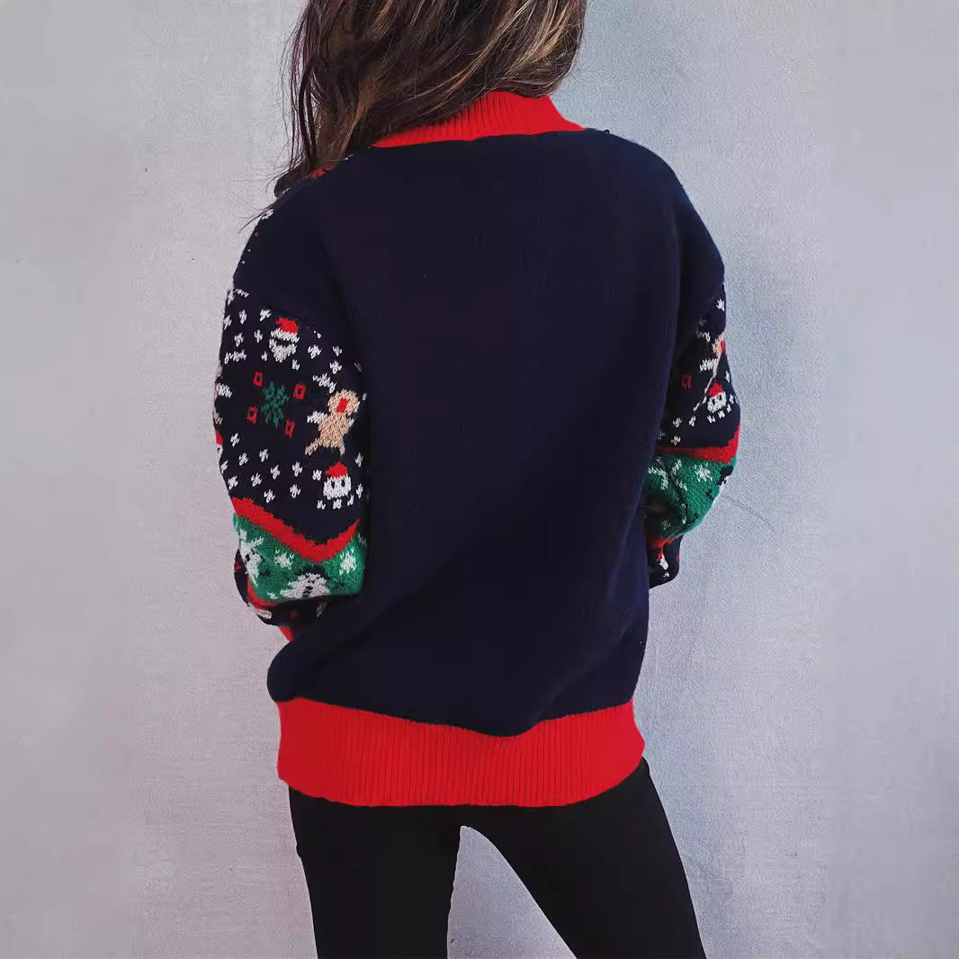Damen Weihnachts-Pullover mit festlichem Design und verspielten Motiven Heidi-Mode