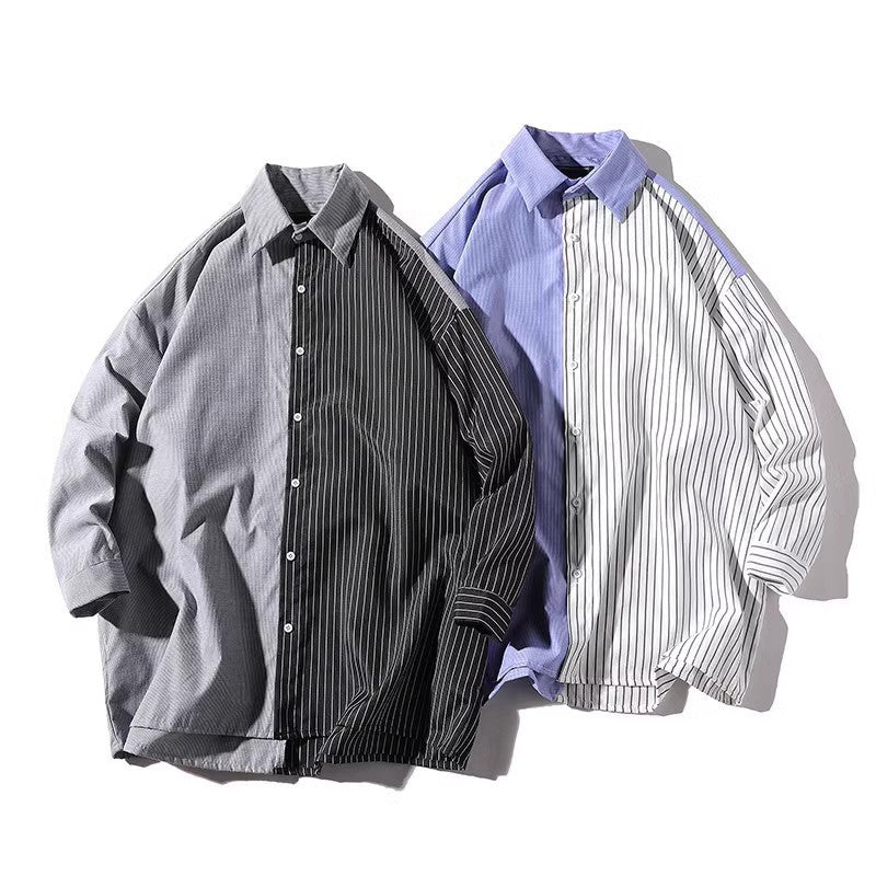 Herren Trendy Hemd mit asymmetrischem Design und urbanem Chic Heidi-Mode