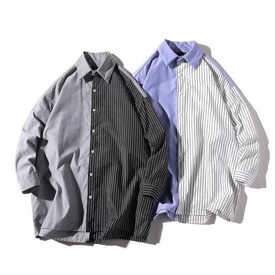 Herren Trendy Hemd mit asymmetrischem Design und urbanem Chic Heidi-Mode