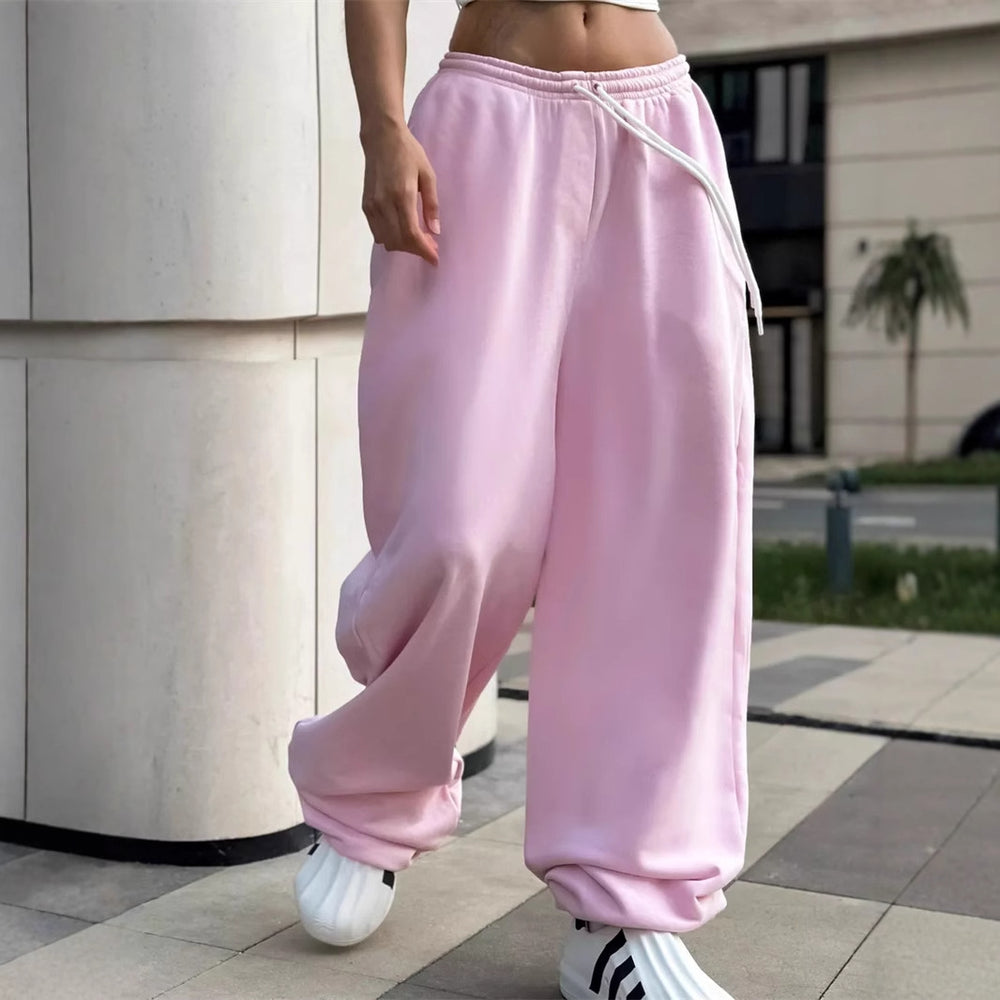 Damen Bequeme Freizeithose mit weitem Schnitt und elastischem Bund Heidi-Mode