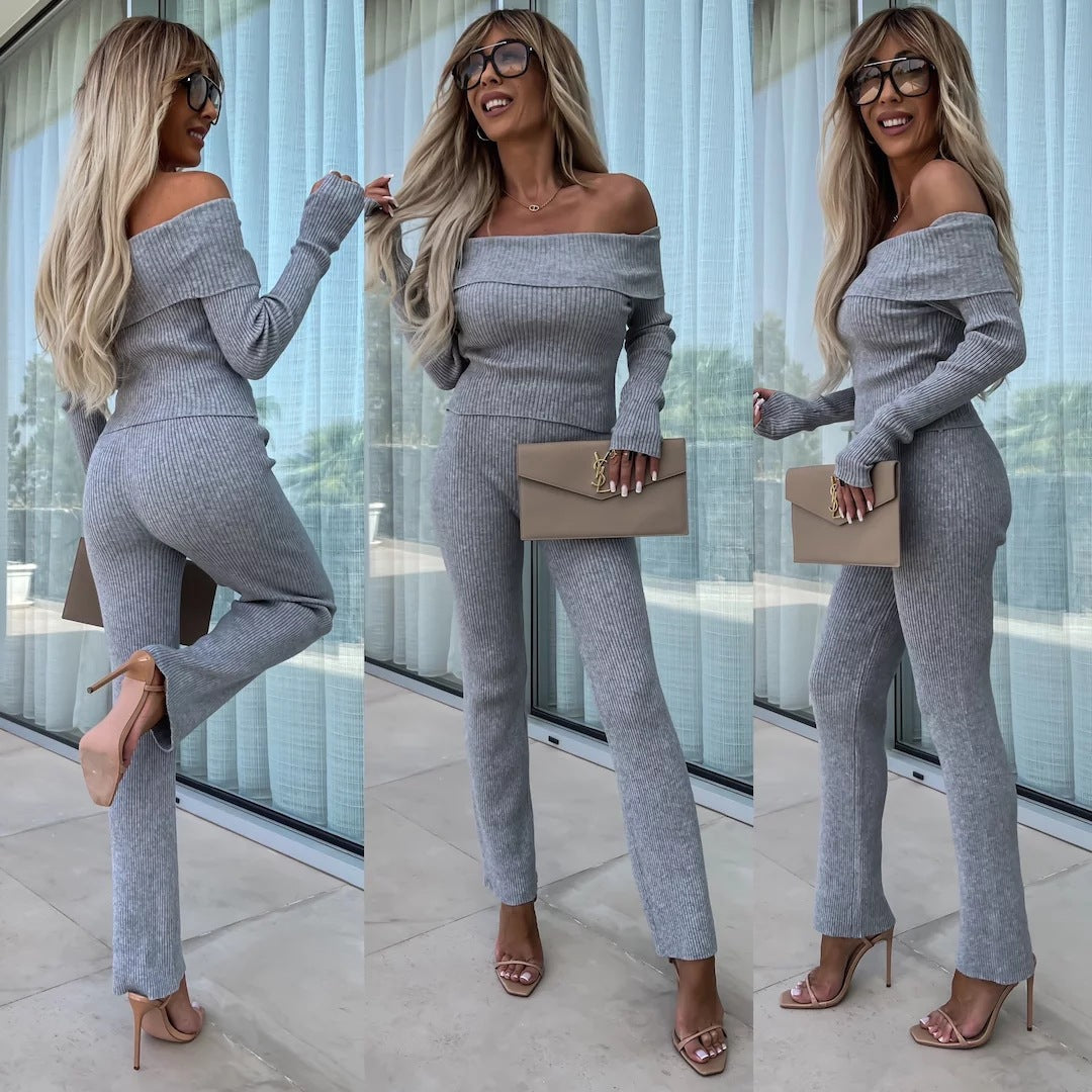 Damen elegantes und bequemen Strickanzug Heidi-Mode