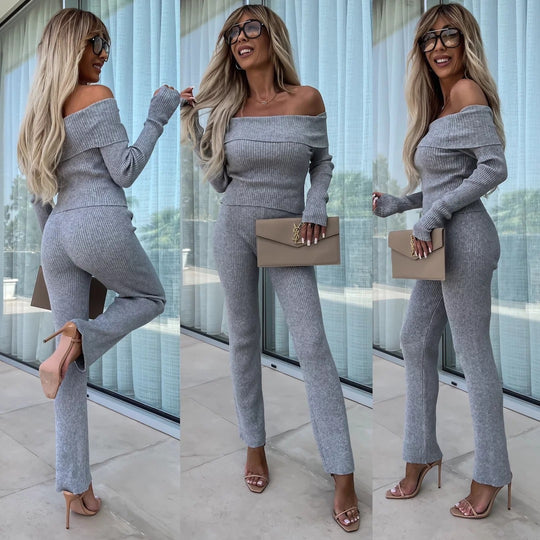 Damen elegantes und bequemen Strickanzug Heidi-Mode