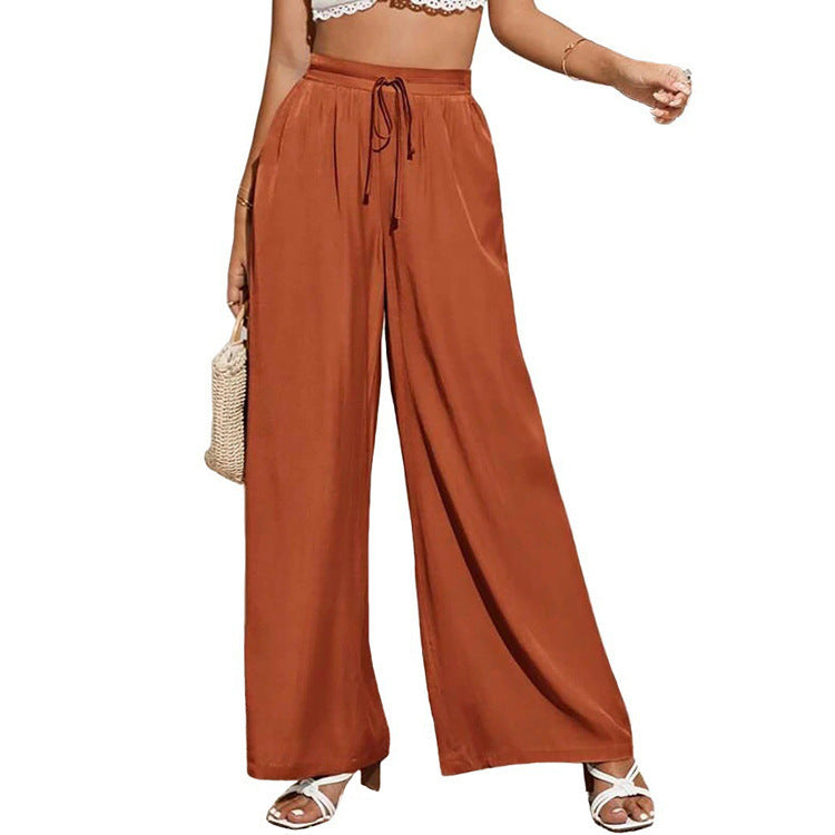 Damen weite Sommerhose mit hohem Bund Heidi-Mode