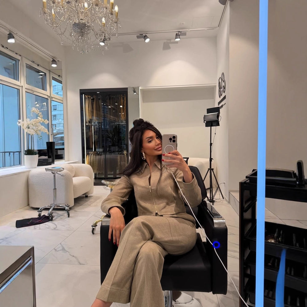 Damen cropped Jacke aus hochwertigem Stoff mit elegantem Reißverschluss Heidi-Mode