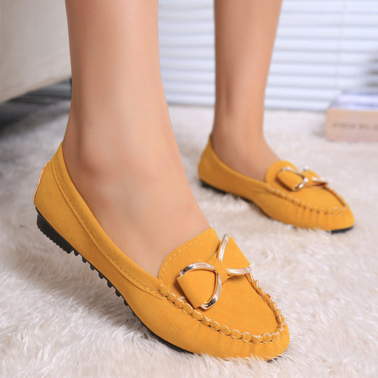 Damen Moccasins mit elegantem Schleifen-Detail und rutschfester Sohle Heidi-Mode