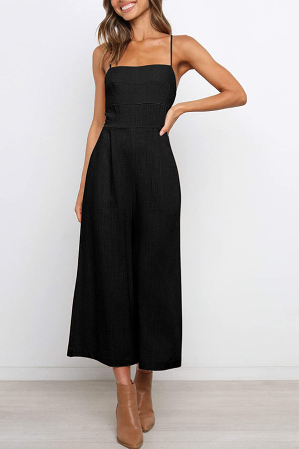 Heidi-Mode | Solide Tie Rückfreie Kurze Jumpsuits