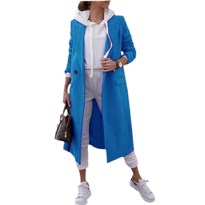 Damen eleganter trenchcoat mit Kapuze Heidi-Mode