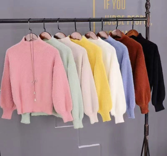 Damen Kuscheliger Pullover Heidi-Mode