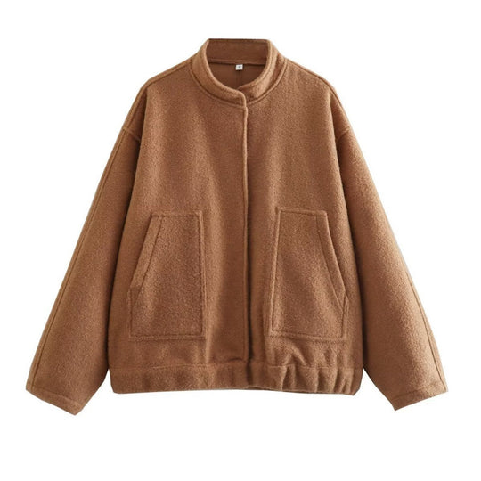 Damen coole Oversize-Jacke aus weichem Wollmix Heidi-Mode