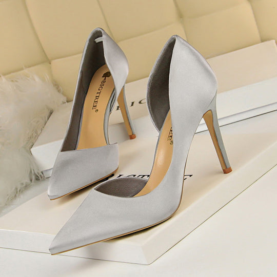 Damen Elegante Stiletto-Pumps mit offenem Absatz und spitzem Design Heidi-Mode