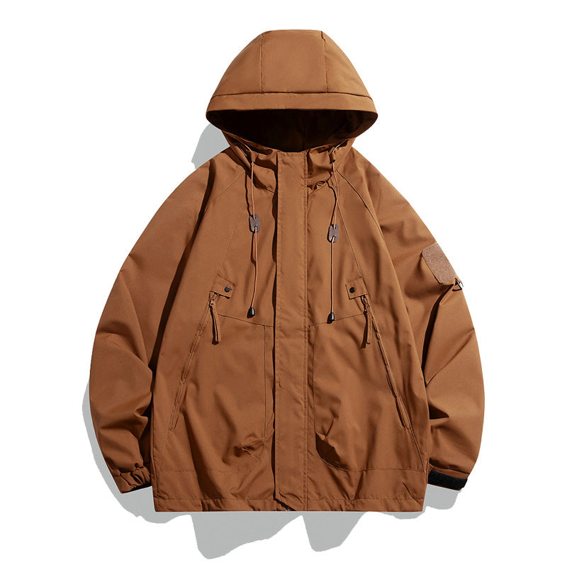 Damen lässige Outdoor-Jacke mit verstellbarem Kapuzensystem und funktionalen Taschen Heidi-Mode