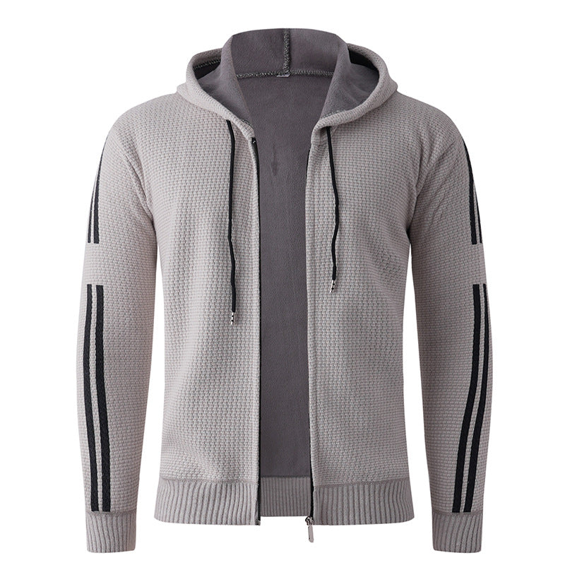 Herren Sportliche Kapuzenjacke mit weichem Innenfutter Heidi-Mode