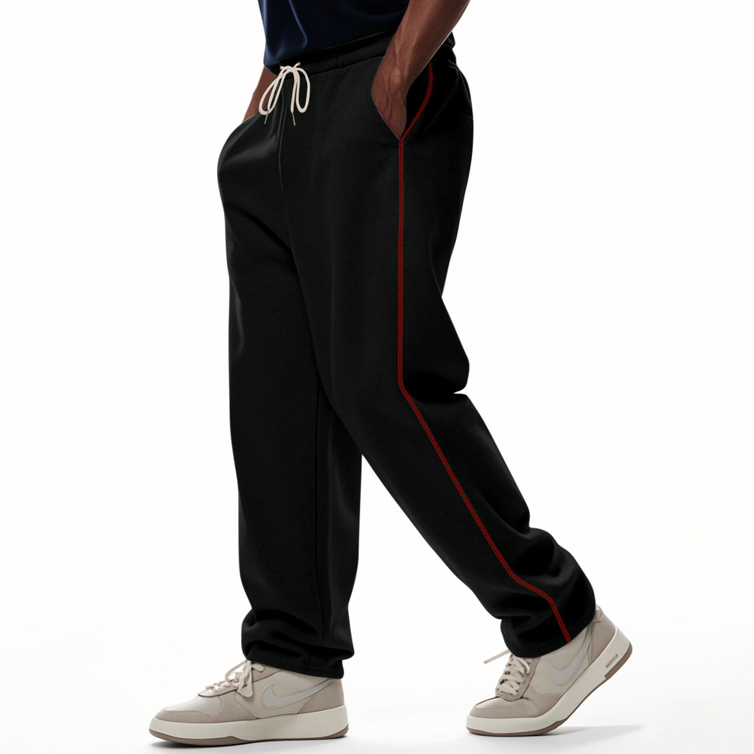 Herren bequeme Sweatpants mit kontrastierenden Nähten und praktischen Seitentaschen Heidi-Mode