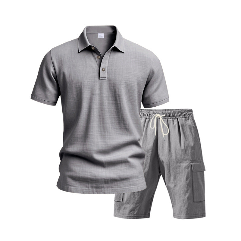 Herren Freizeit-Set mit atmungsaktivem Polo-Shirt und komfortablen Shorts Heidi-Mode