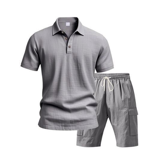 Herren Freizeit-Set mit atmungsaktivem Polo-Shirt und komfortablen Shorts Heidi-Mode