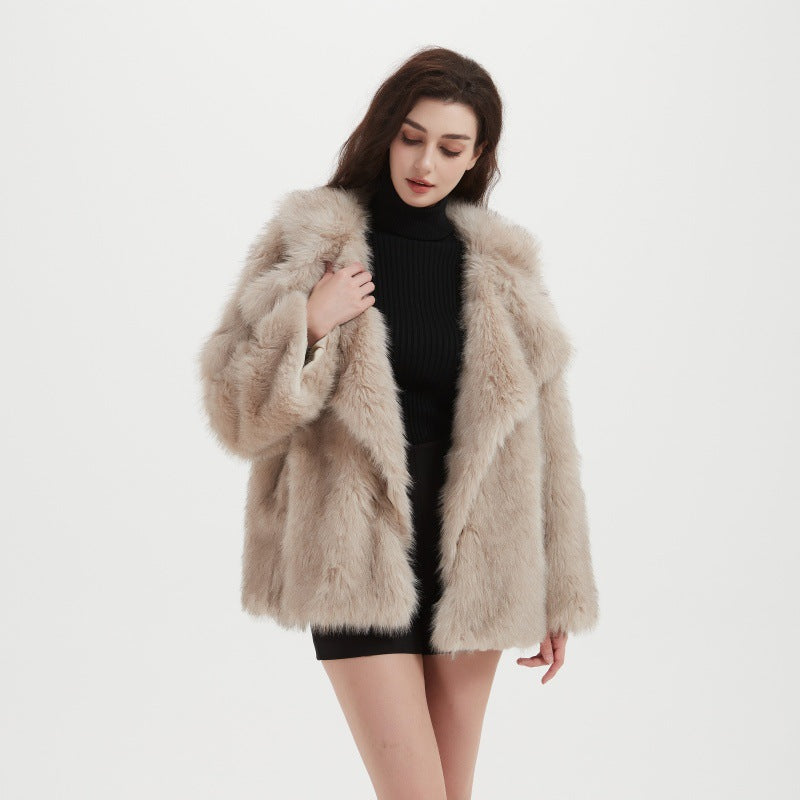Damen Kuschliger Faux-Fur Mantel Heidi-Mode