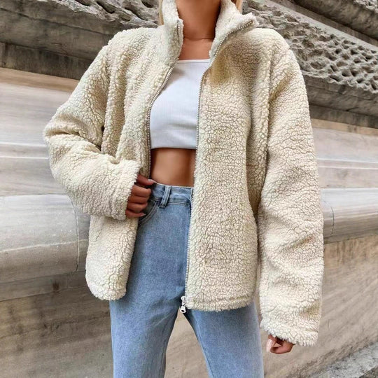 Damen kuscheliger Fleece-Jacke Heidi-Mode