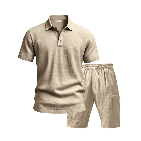 Herren Freizeit-Set mit atmungsaktivem Polo-Shirt und komfortablen Shorts Heidi-Mode