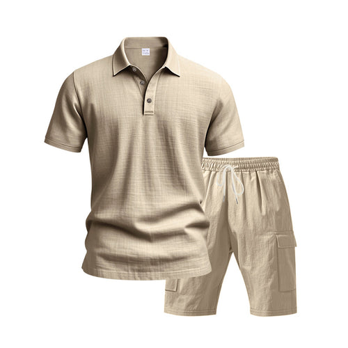 Herren Freizeit-Set mit atmungsaktivem Polo-Shirt und komfortablen Shorts Heidi-Mode