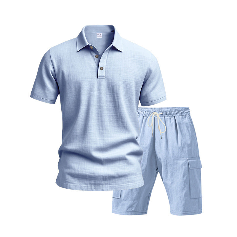 Herren Freizeit-Set mit atmungsaktivem Polo-Shirt und komfortablen Shorts Heidi-Mode