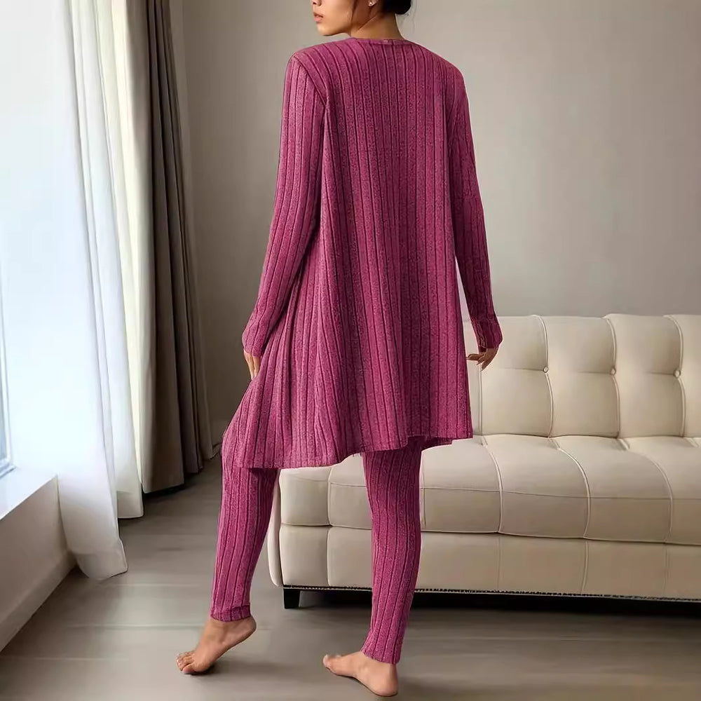 Damen komfortables Strick-Loungewear Set Heidi-Mode