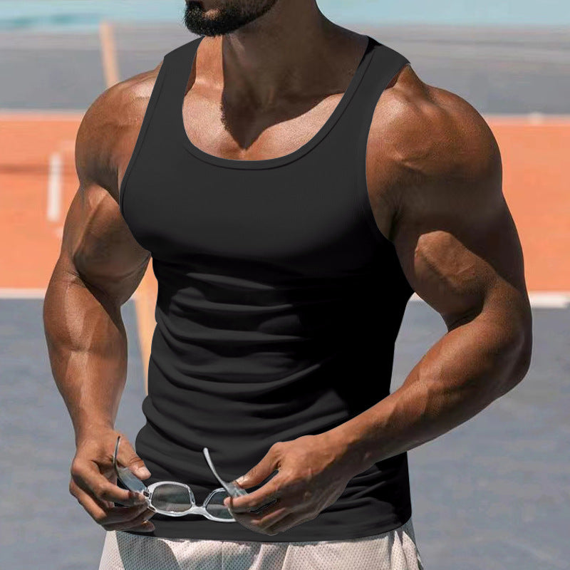 Herren atmungsaktives Sport-Tanktop mit körperbetontem Schnitt und feuchtigkeitsregulierendem Material Heidi-Mode