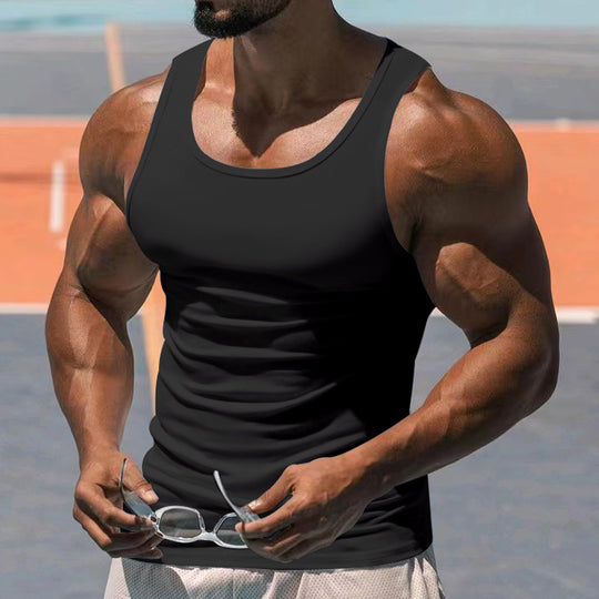 Herren atmungsaktives Sport-Tanktop mit körperbetontem Schnitt und feuchtigkeitsregulierendem Material Heidi-Mode