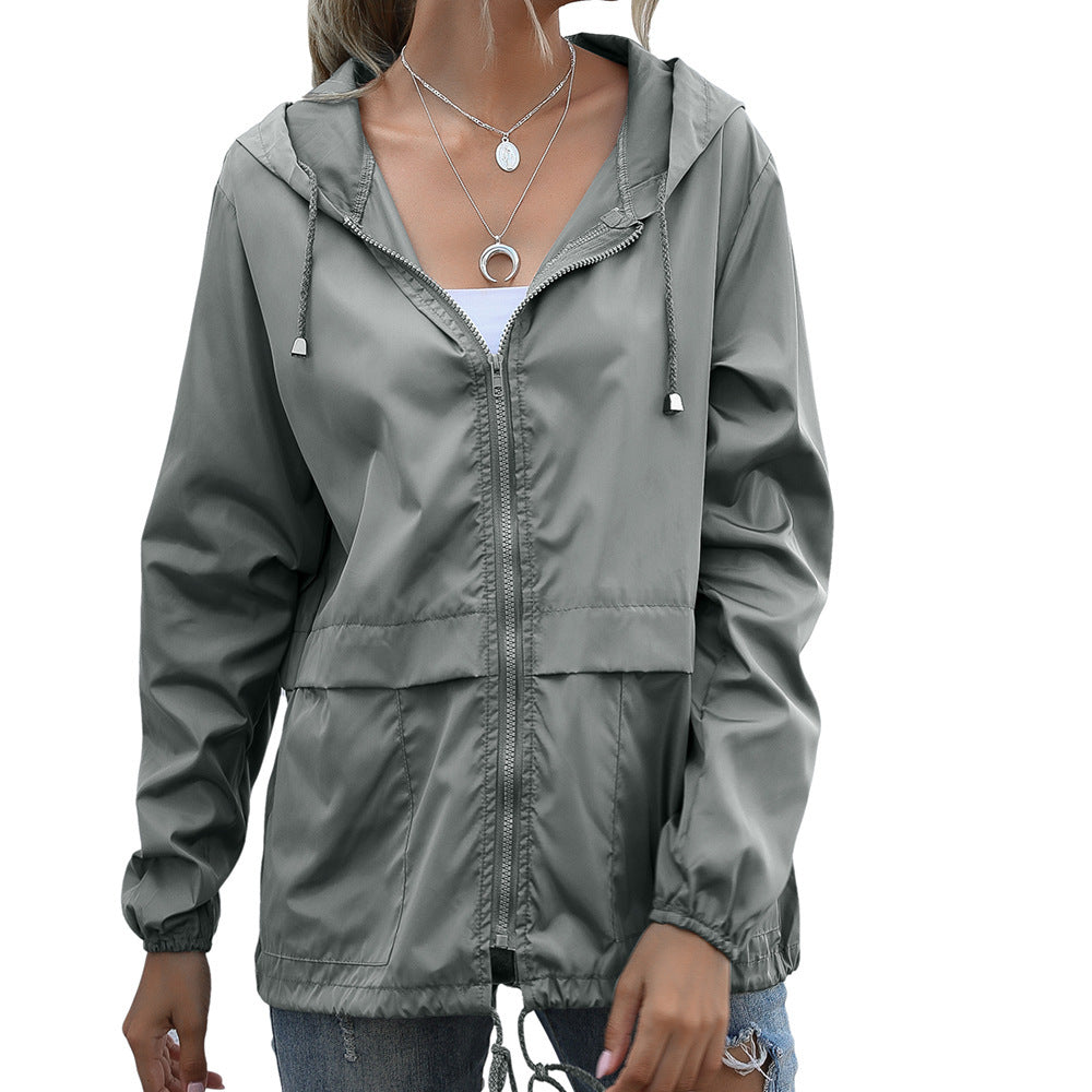 Damen Freizeitjacke mit verstellbarem Kordelzug und leichtem Material Heidi-Mode