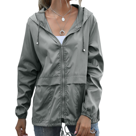 Damen Freizeitjacke mit verstellbarem Kordelzug und leichtem Material Heidi-Mode