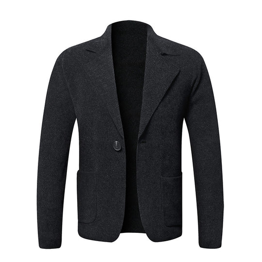 Herren eleganter Strickblazer mit praktischen Taschen Heidi-Mode