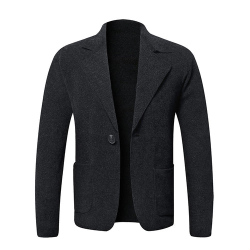 Herren eleganter Strickblazer mit praktischen Taschen Heidi-Mode