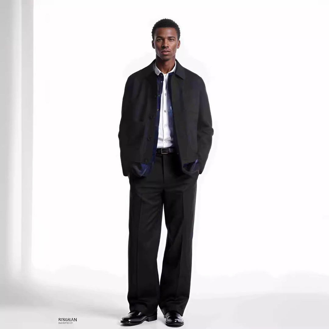 Herren leichte Utility-Jacke mit funktionalen Taschen und modernem Schnitt Heidi-Mode