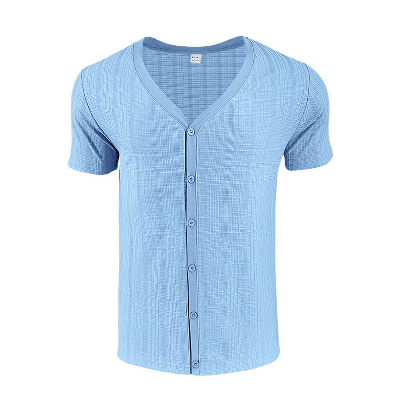 Herren kurzärmliges Hemd mit strukturiertem Design Heidi-Mode