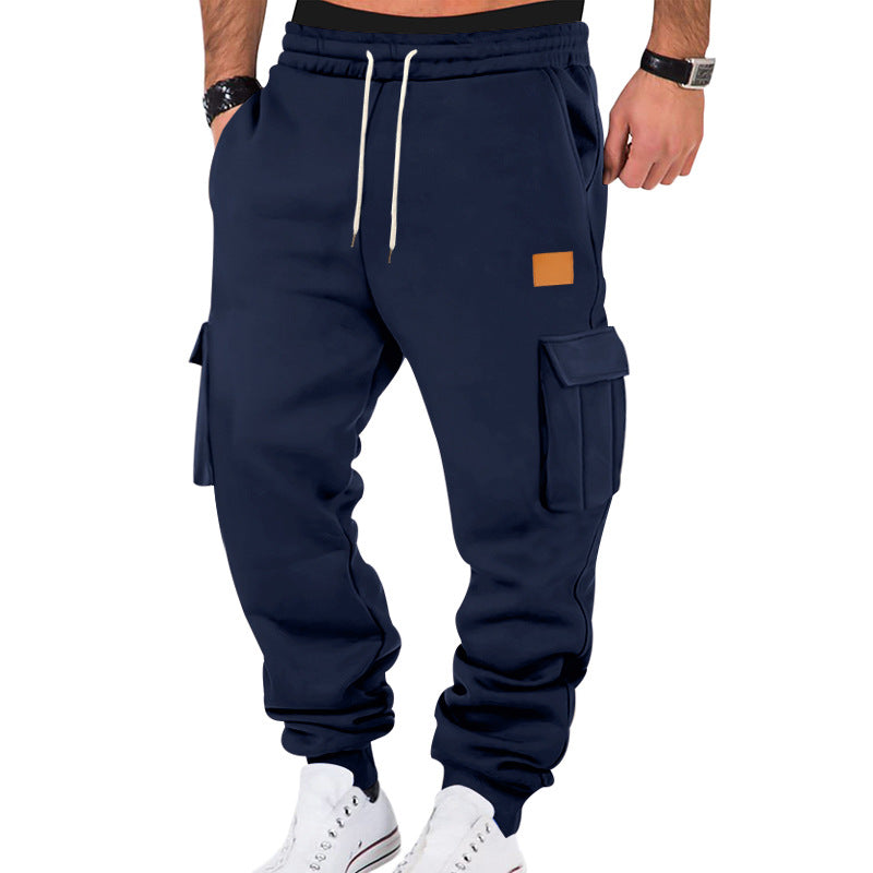 Herren Cargo-Sweatpants mit praktischen Seitentaschen und elastischem Bund Heidi-Mode