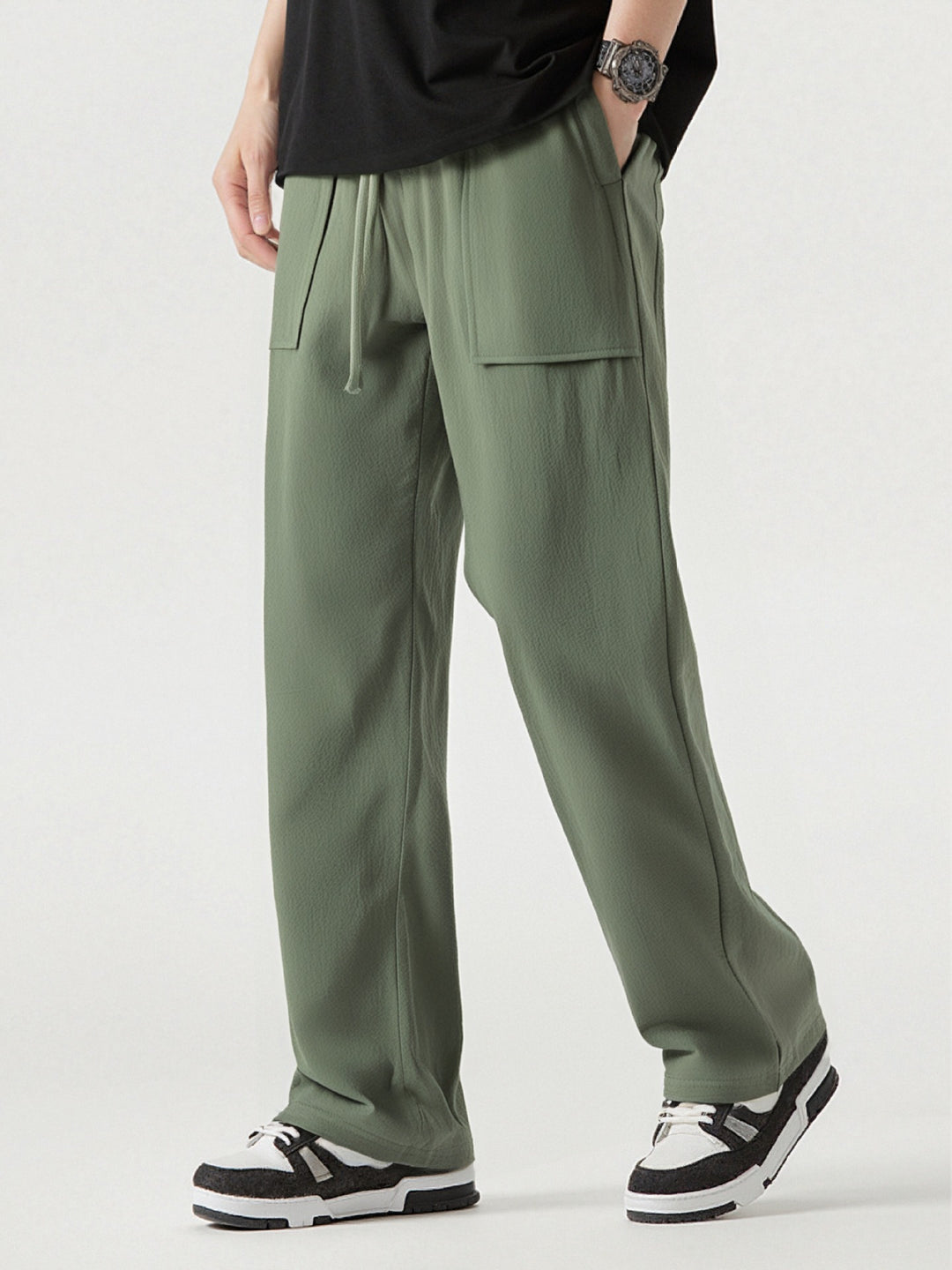 Herren Bequeme Cargo-Hose mit praktischen Taschen und elastischem Bund Heidi-Mode