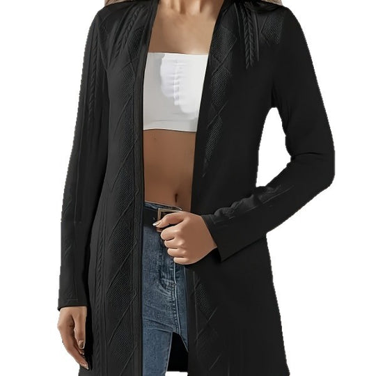 Damen leichte Strickjacke mit modernem Schnitt und dekorativen Details Heidi-Mode